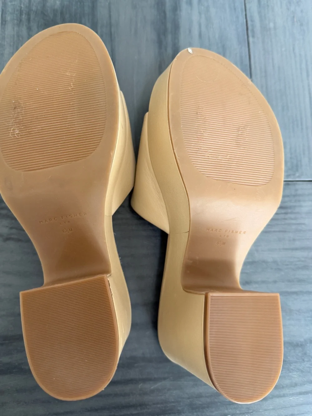 Marc Fisher Forina Platform Sandal – Nude/Beige – Size 6.5 – NWOT